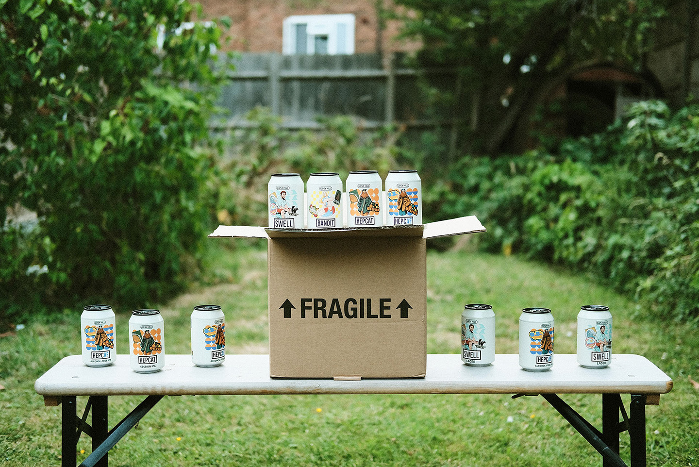 Sunrise Brewery can lineup, image 1